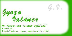 gyozo valdner business card